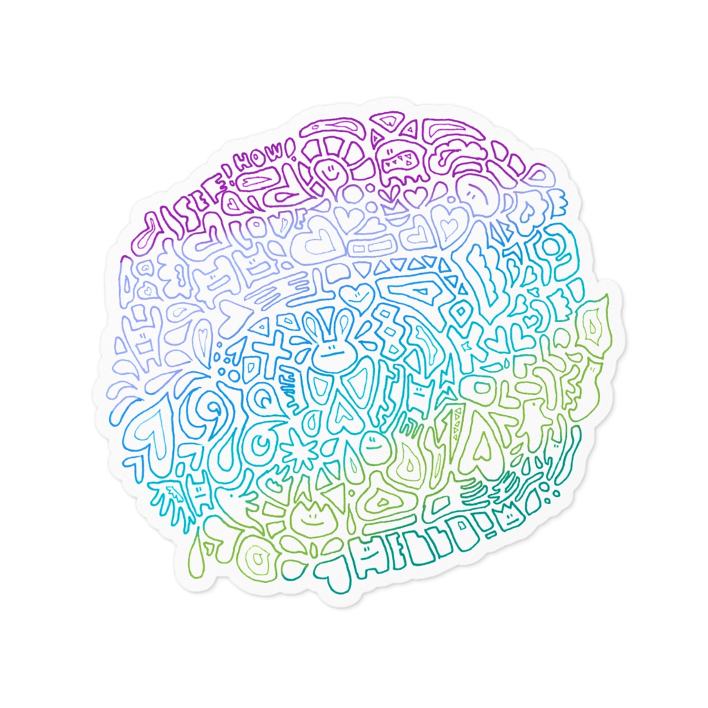 【ステッカー】細密画