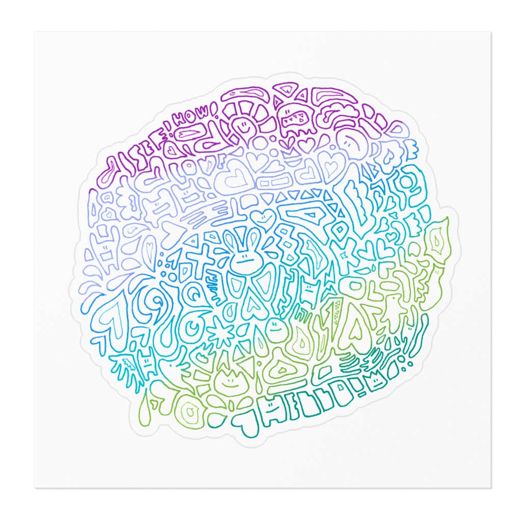 【ステッカー】細密画