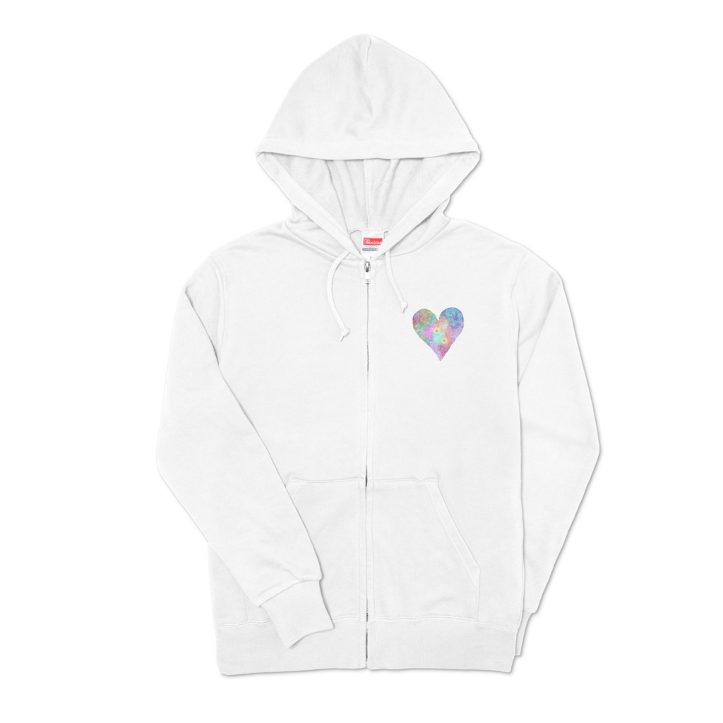 【パーカー】細密画ハートカラー