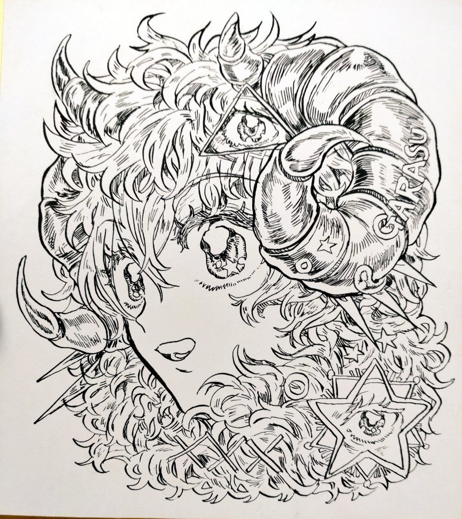 手描き色紙　オリジナル