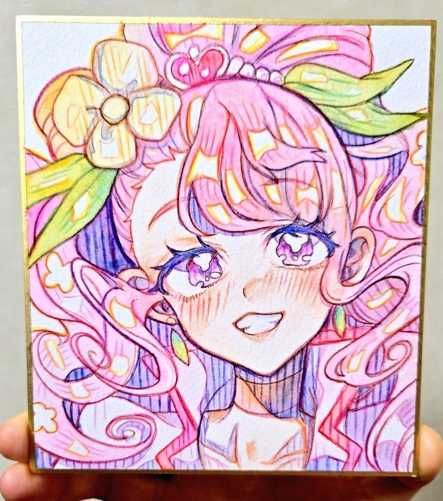 キュアグレース　手描き色紙