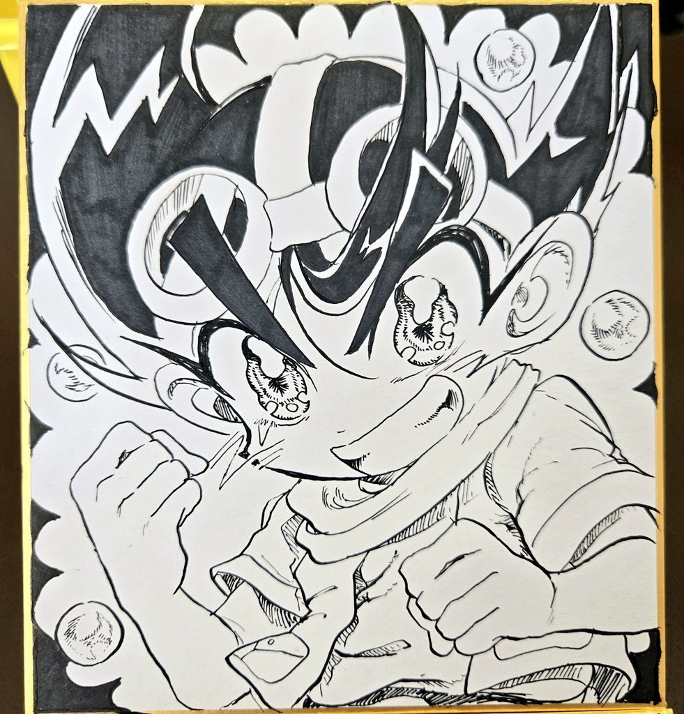 大和ヤマト　手描き色紙