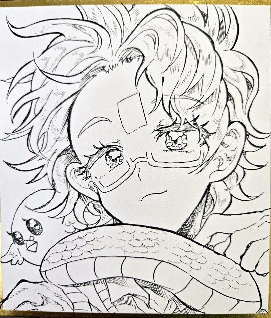 ユーリィ・L・神城　手描き色紙