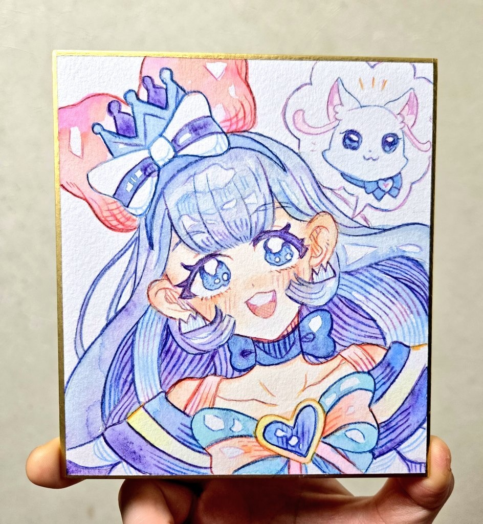 キュアニャミー　手描き色紙