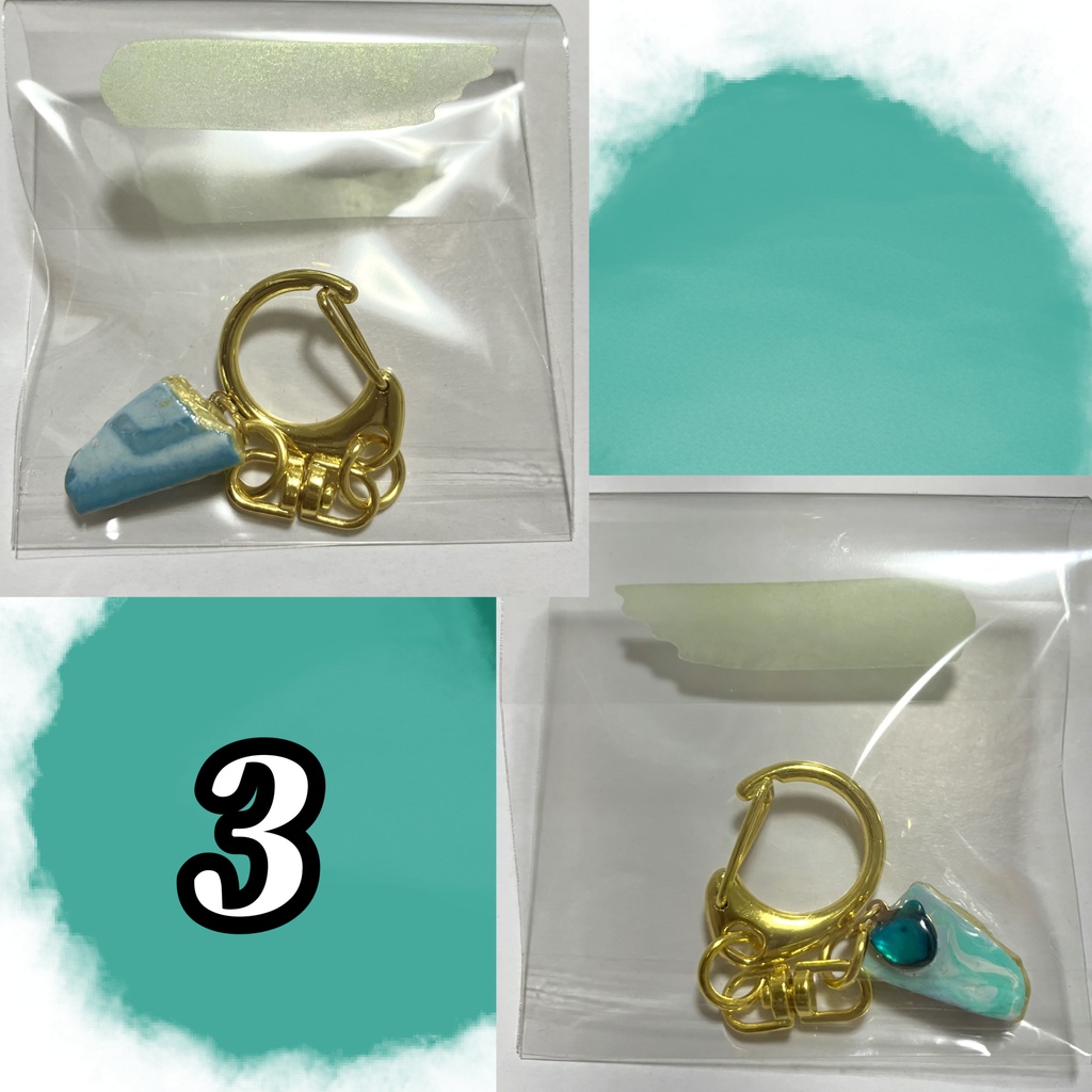 シー陶器の金継ぎキーホルダー