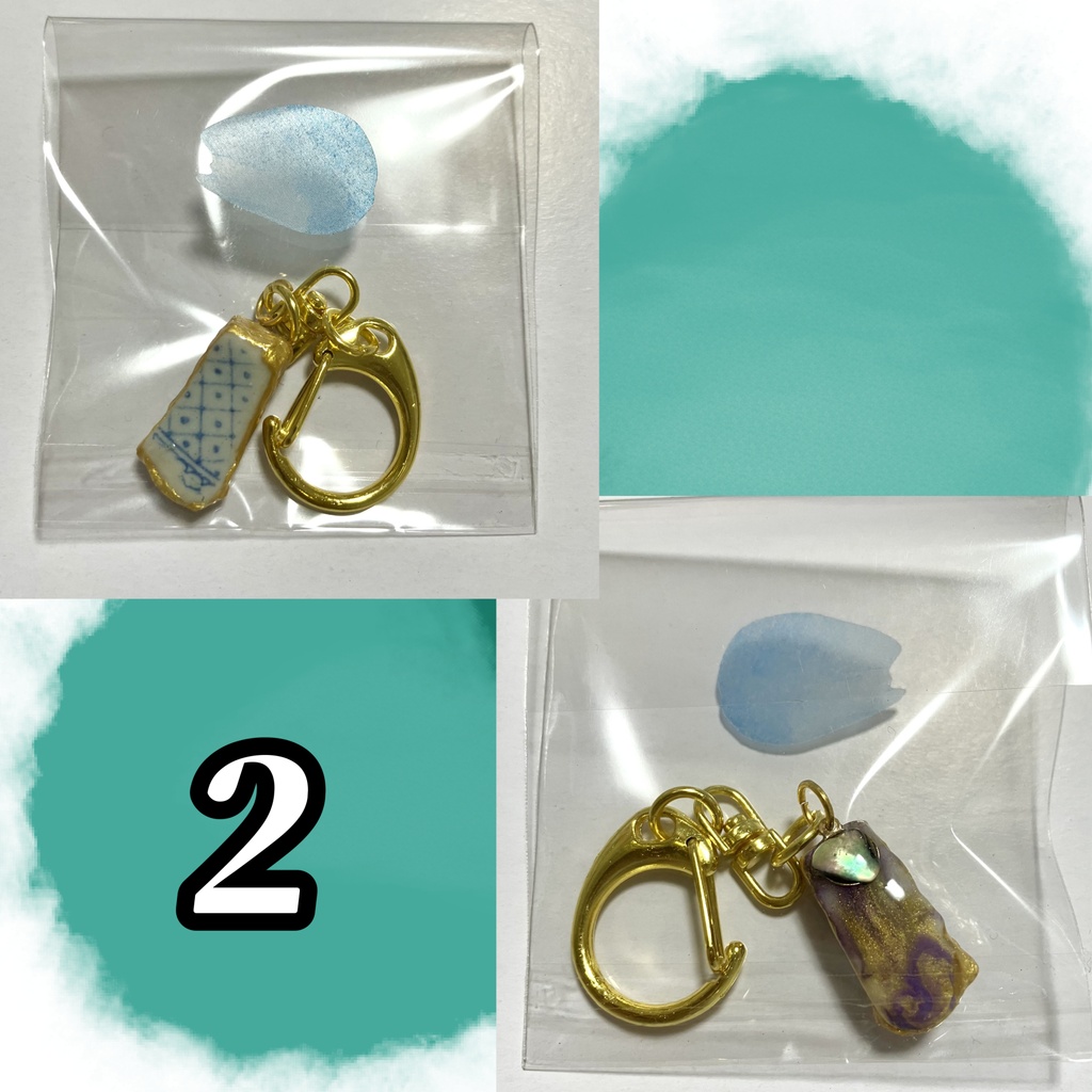 シー陶器の金継ぎキーホルダー
