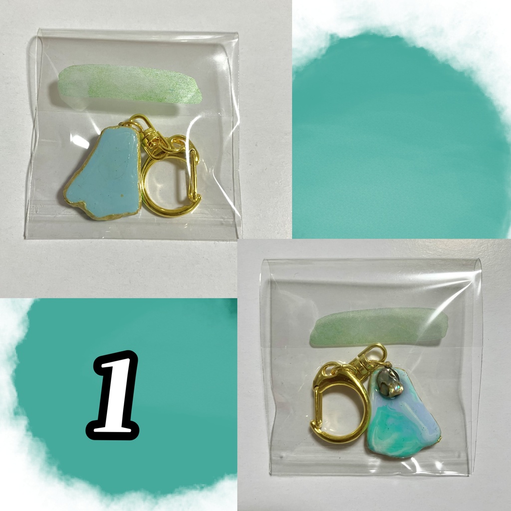 シー陶器の金継ぎキーホルダー