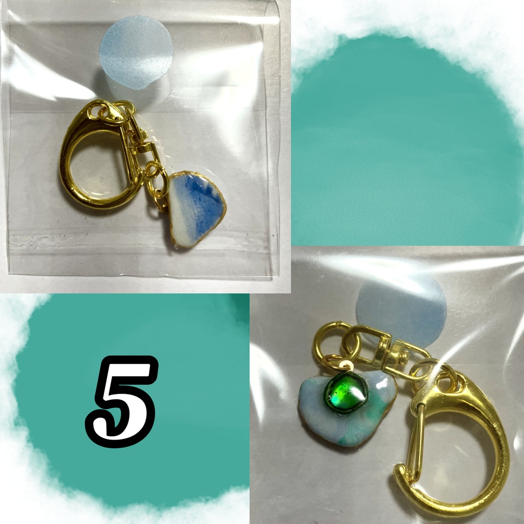 シー陶器の金継ぎキーホルダー