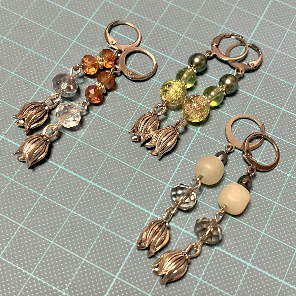🥀枯れ花フープピアス