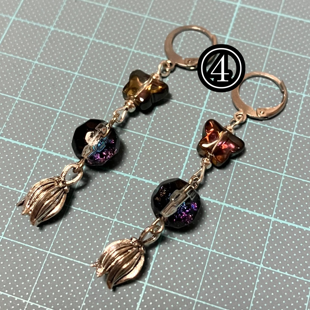 🥀枯れ花フープピアス
