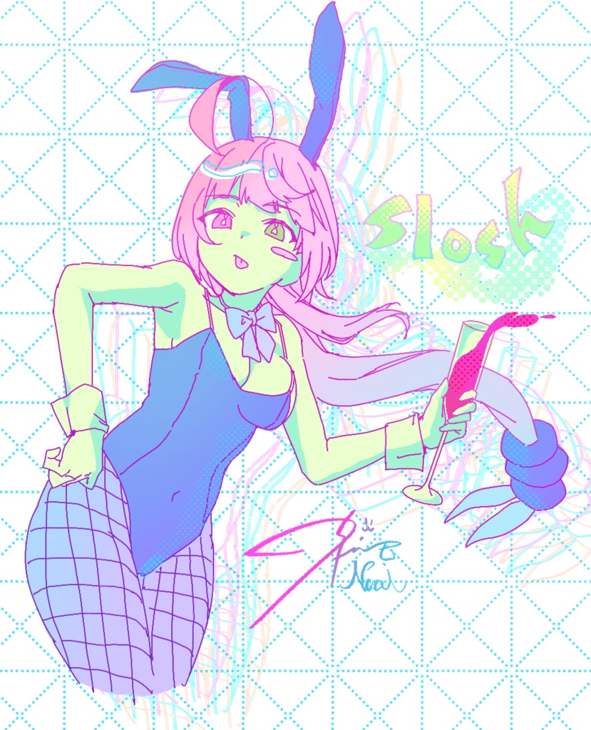 エビバニー🦐🐰ステッカー
