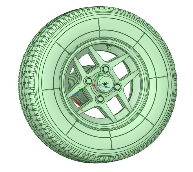 TOMS風 13"ホイール&タイヤ 1/24
