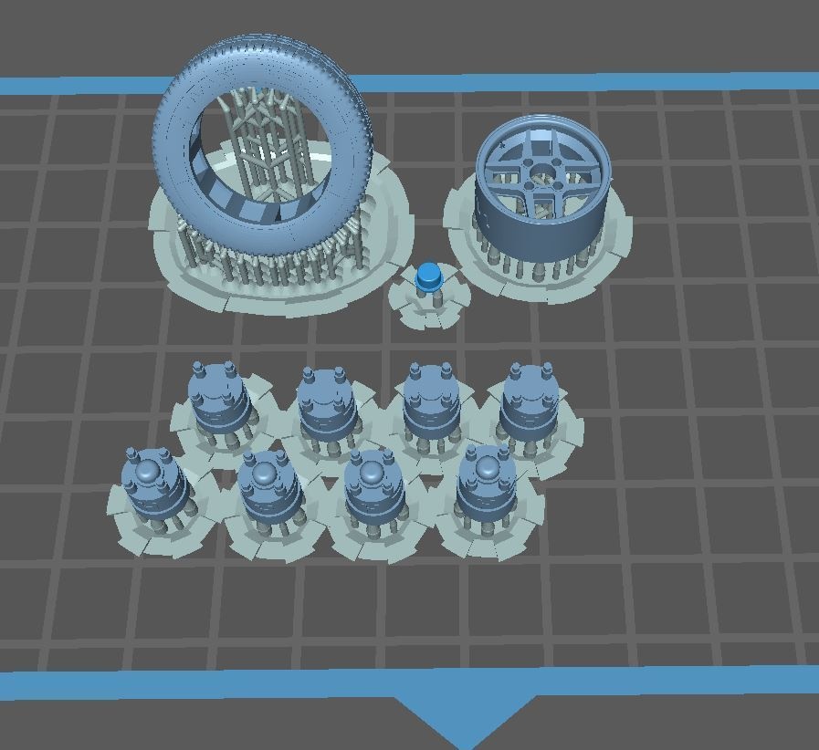TOMS風 14"ホイール&タイヤ 1/24 STLデータ