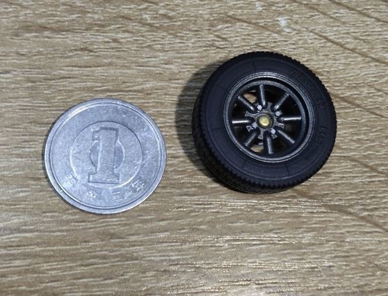 ワタナベ8スポーク風ホイール&14インチタイヤ 1/24 STLデータ