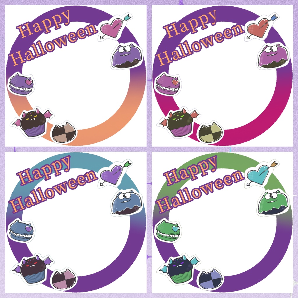 ハロウィンアイコンリング【フリー素材】