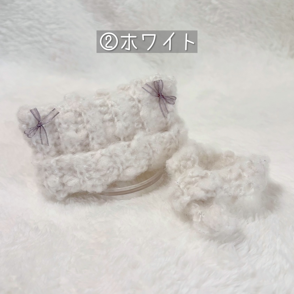 ふわねこ帽子×マフラーセット