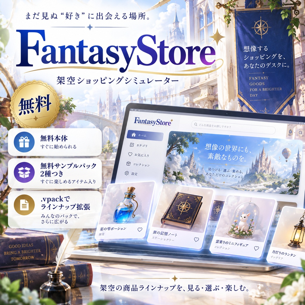 【無料】FantasyStore｜架空ショッピングシミュレーター