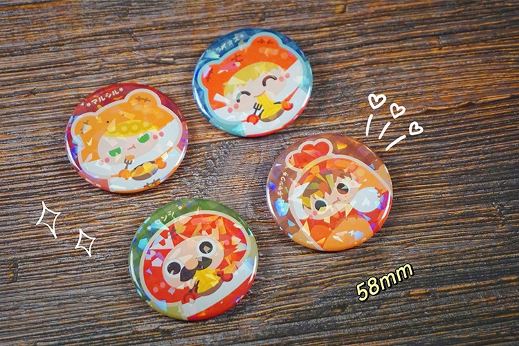 【非公式】ダンジョン飯 キラキラ・ホログラム プラスチックバッジ