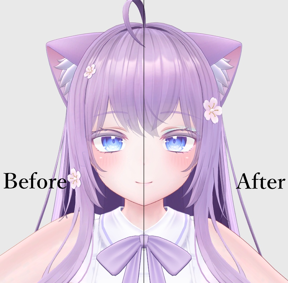 【無料】くらげメイク&ネイルテクスチャセット【複数アバター対応】