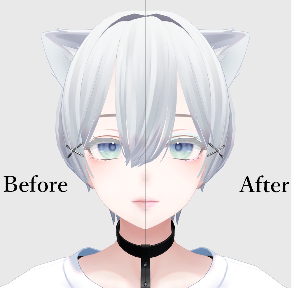 【無料】くらげメイク&ネイルテクスチャセット【複数アバター対応】