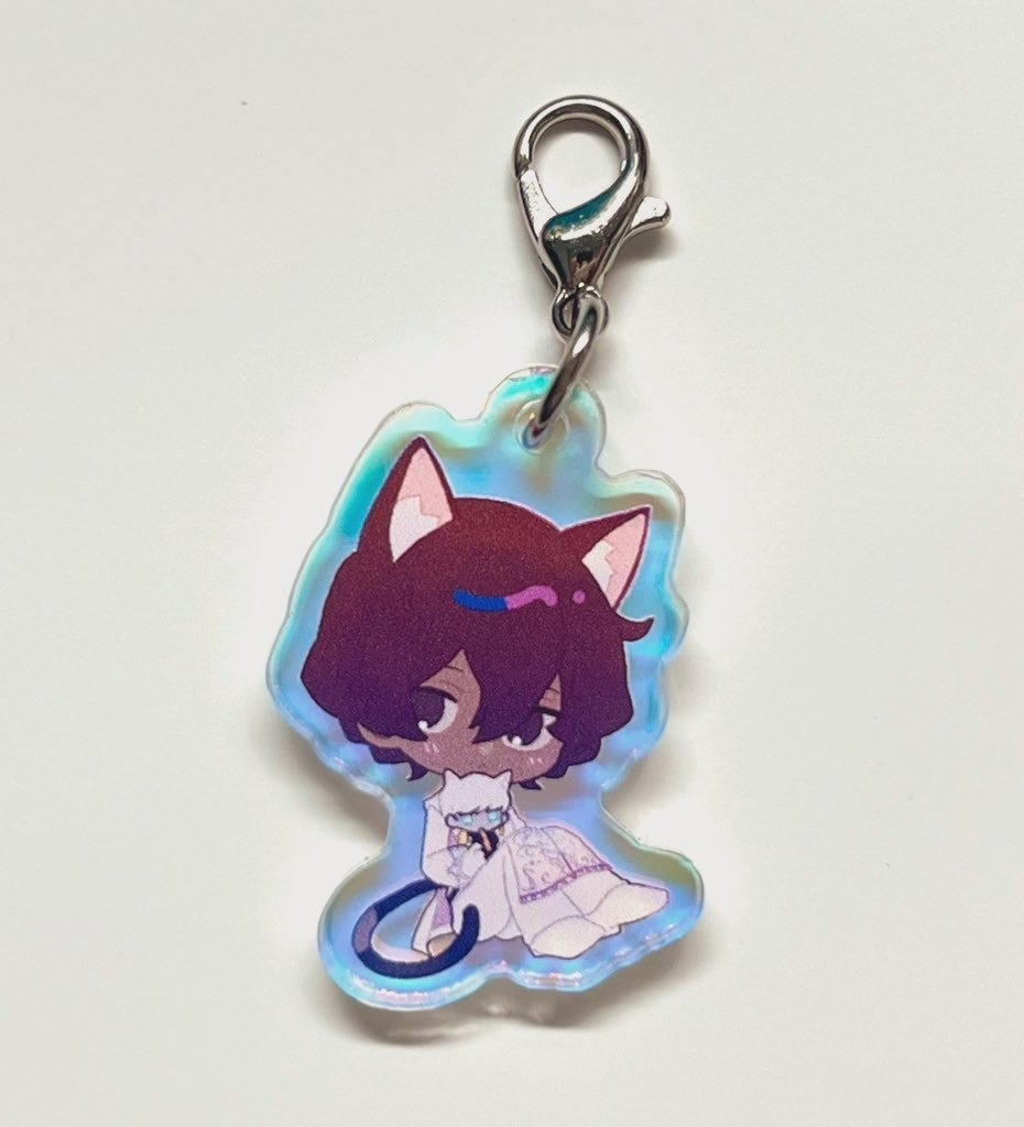 猫インドラ&アルジュナ オーロラアクリルチャーム