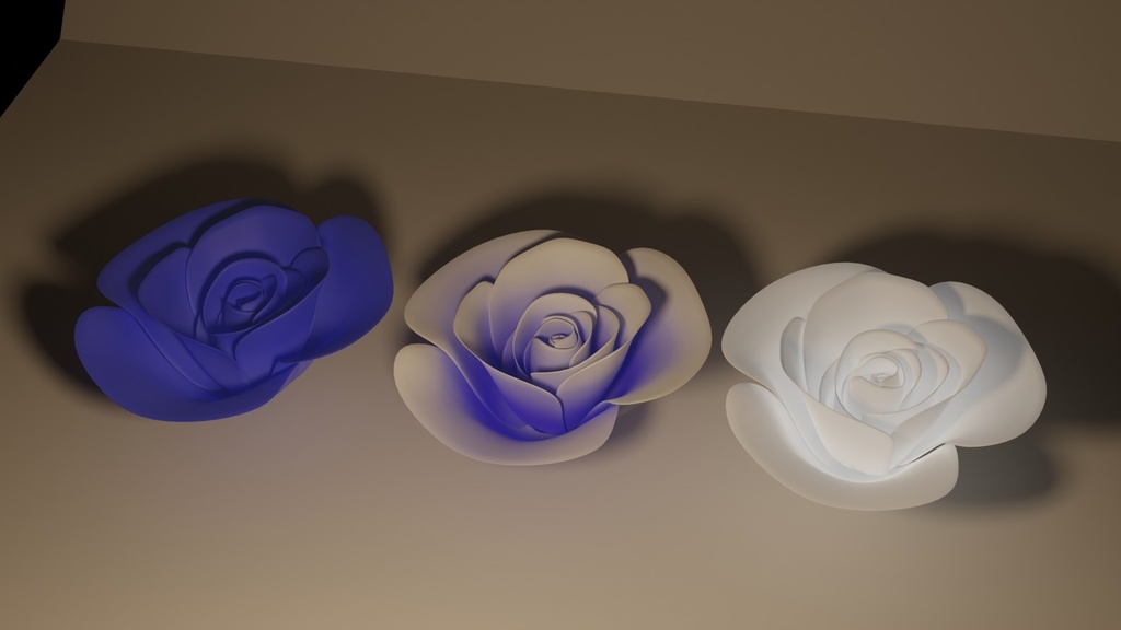 【無料あり・VRアイテム】花のランプ「バラ」