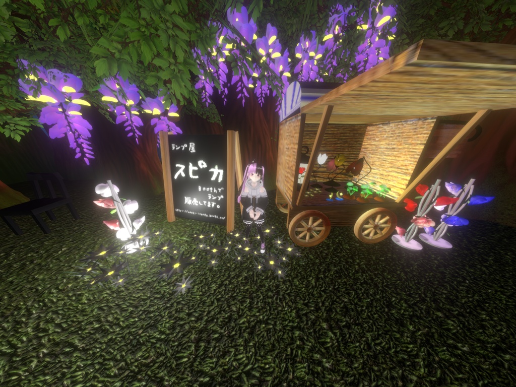 【VRアイテム】ワゴン・看板・テーブル・椅子