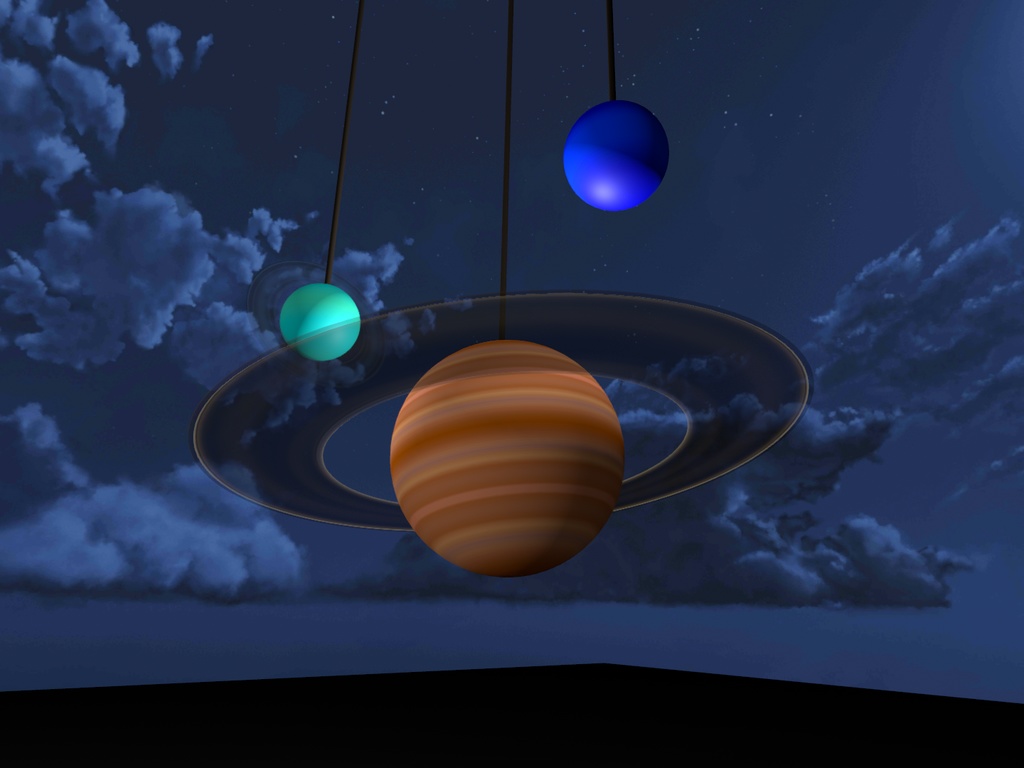 【VRアイテム】惑星ペンダントライト