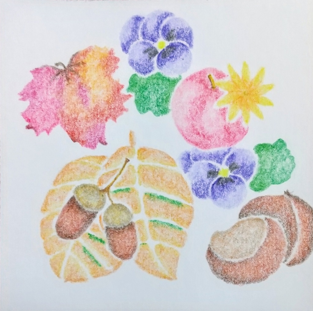 ✿秋のぬくもり✿ 〜油性色鉛筆画・原画一点物〜