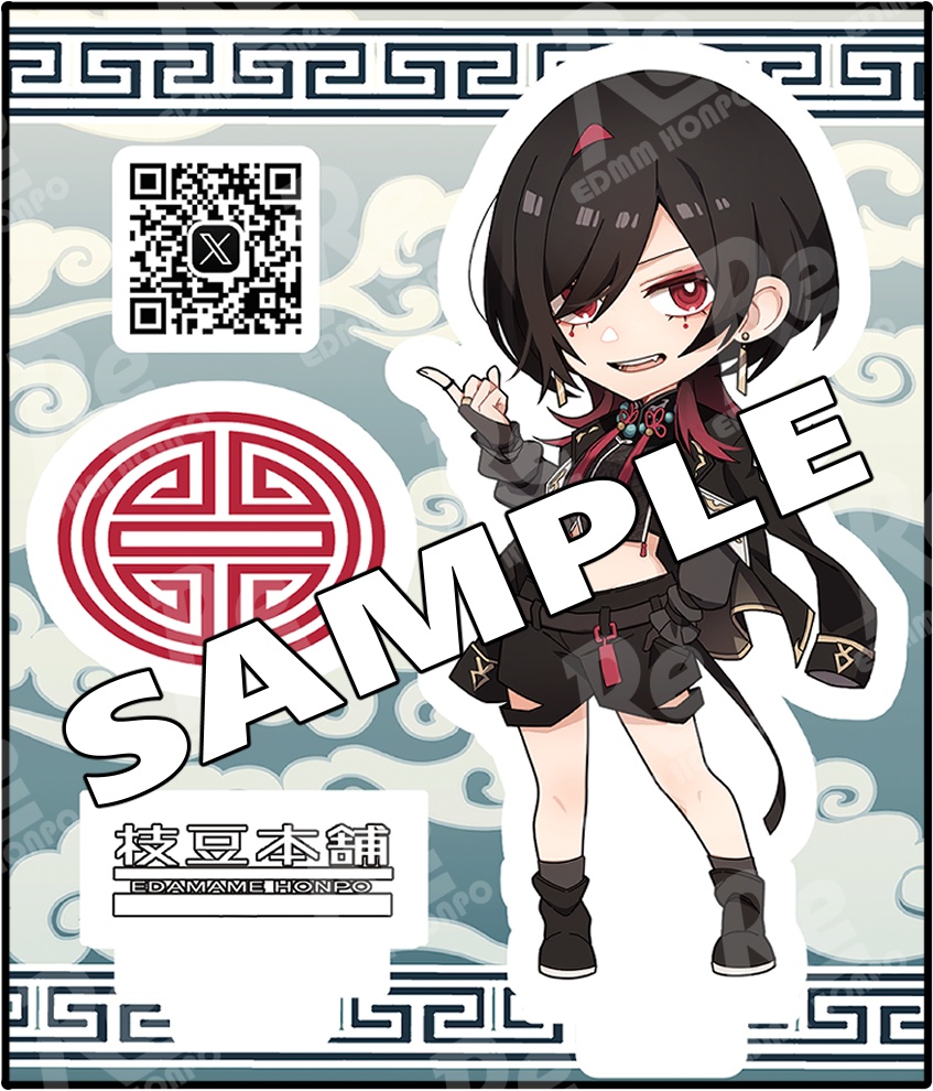 アクリルフィギュア【黒髪赤目】