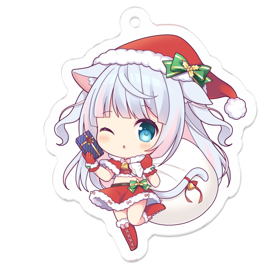 猫宮るな アクリルキーホルダー②(50mm) クリスマスグッズ Vtuber