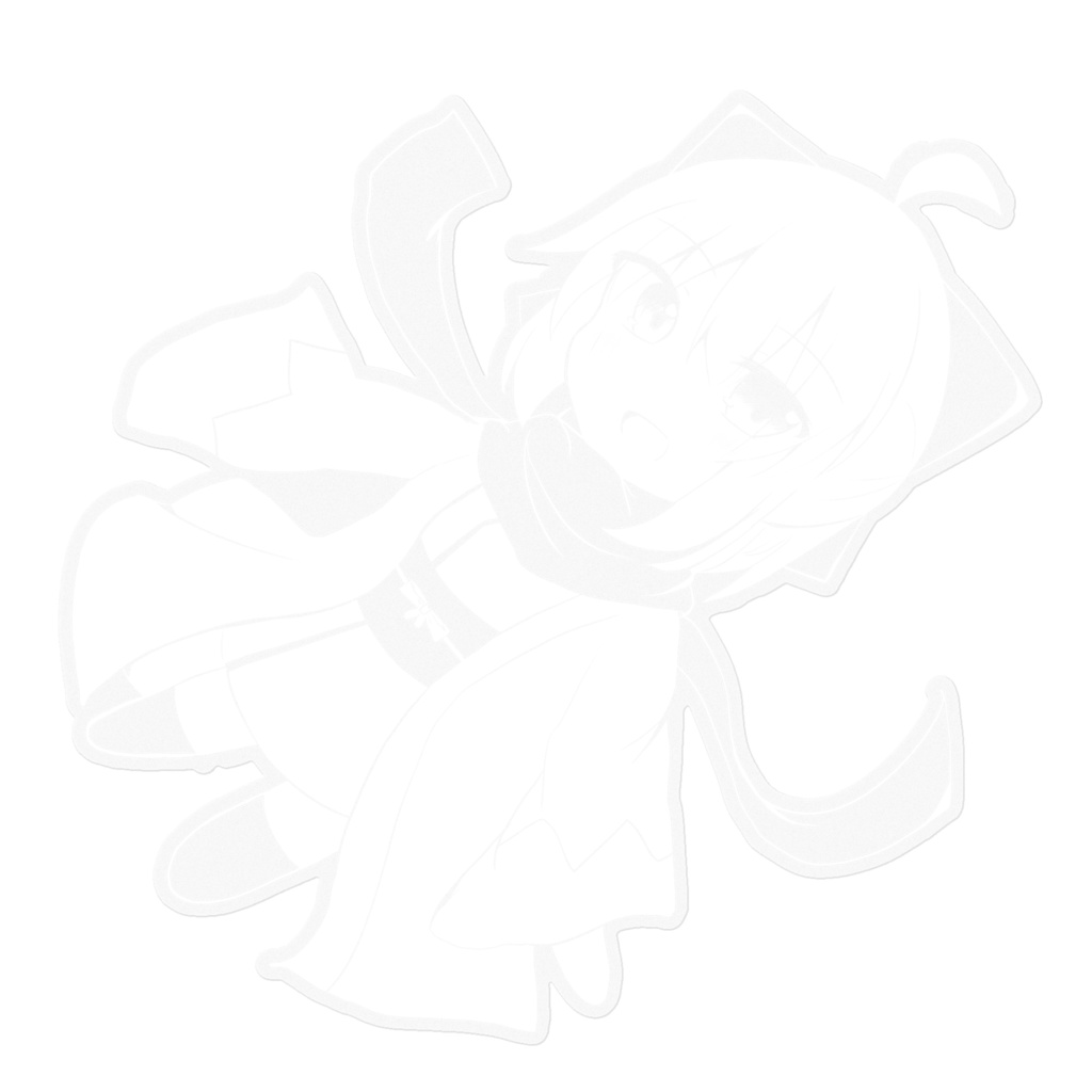 沖田さんカッティング風ステッカー