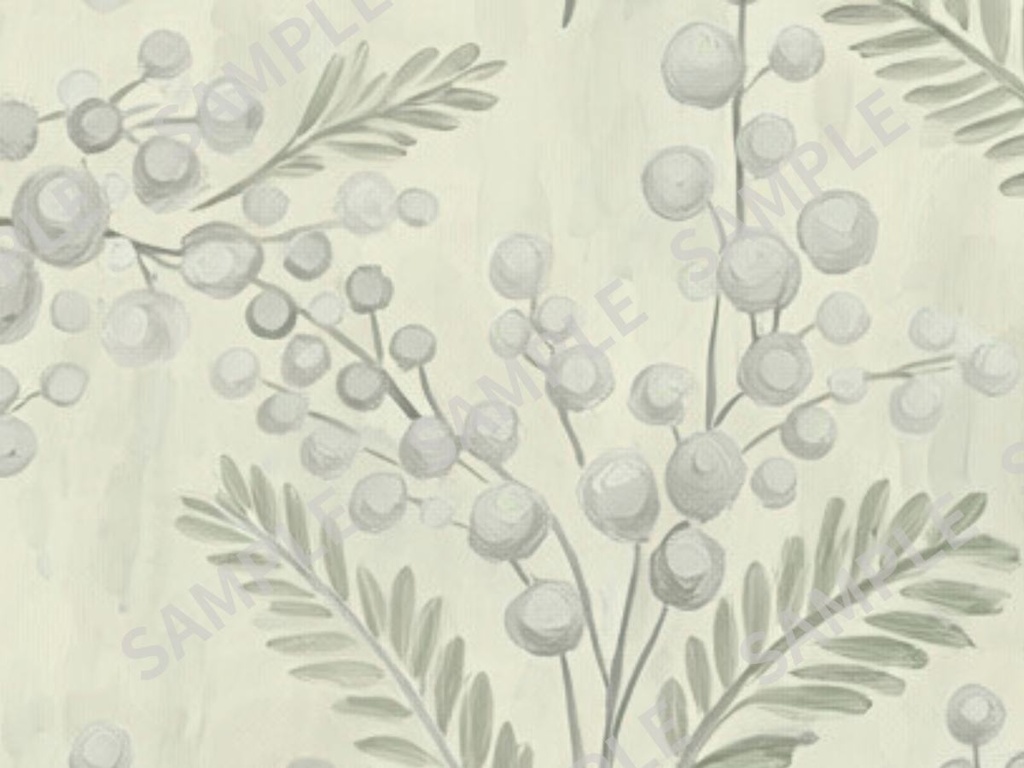 ミモザの手書き風素材 5枚セット03