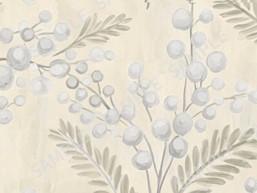 ミモザの手書き風素材 5枚セット03