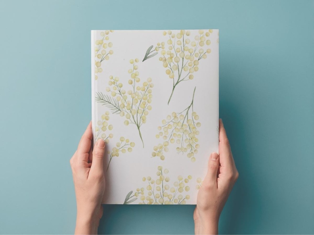 ミモザの手書き風素材 5枚セット04