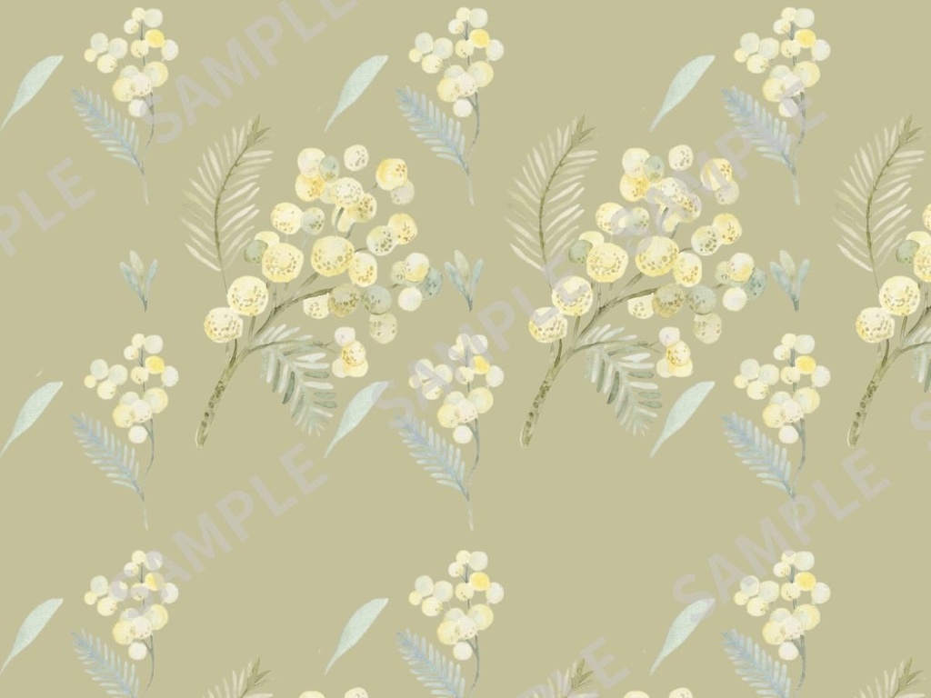 ミモザの北欧風イラスト素材 5枚セット