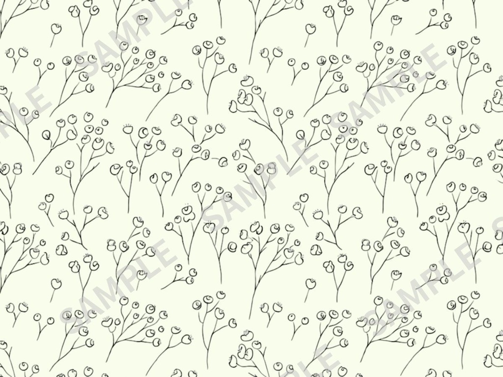 カスミソウの手描き風素材 3枚セット