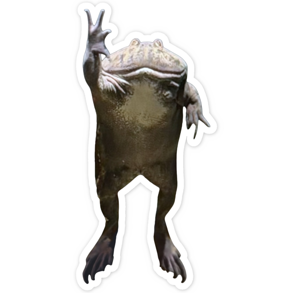 でっかいカエル スマホステッカー