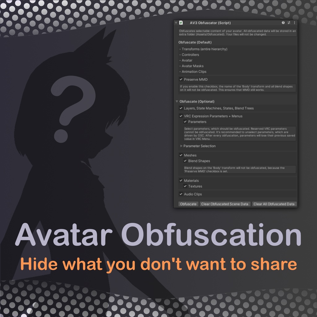 【アバターの難読化】 VRChat Avatar Obfuscation (AV3Obfuscator)