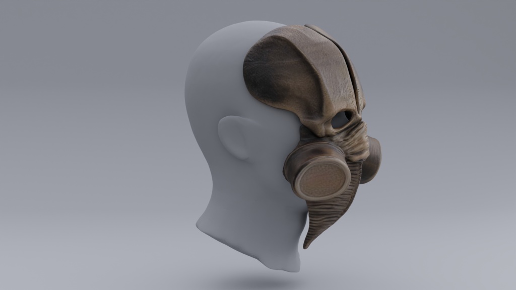 3D Printable Cosplay Steampunk Mask #1