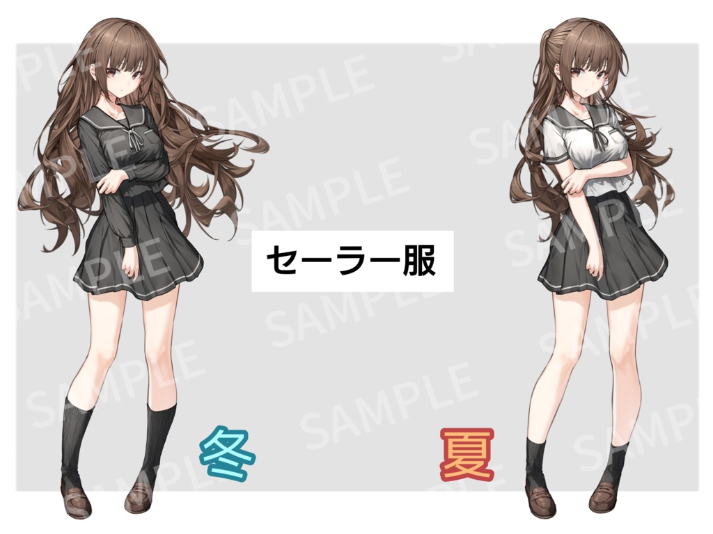 学生F【衣装6種】【表情15種】