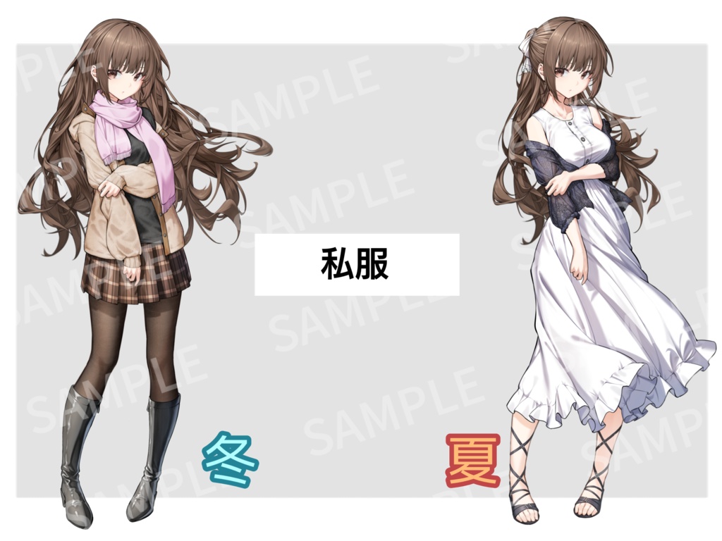 学生F【衣装6種】【表情15種】