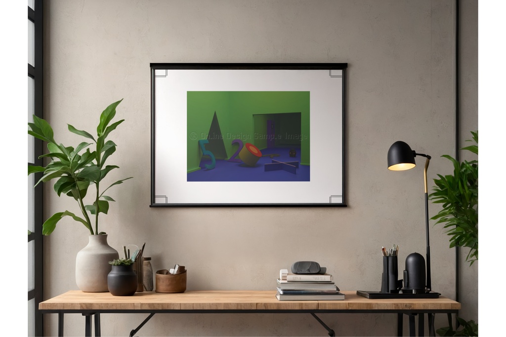 Buttons' holiday | 不気味な空間アートプリント print ver