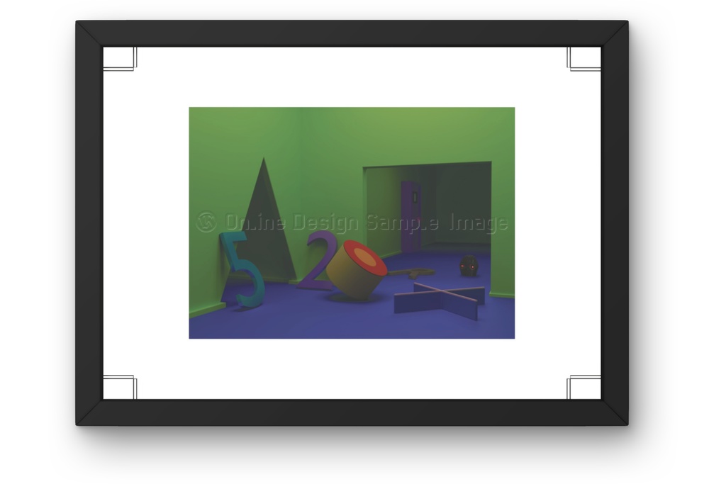 Buttons' holiday | 不気味な空間アートプリント print ver