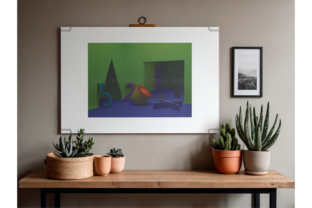 Buttons' holiday | 不気味な空間アートプリント print ver