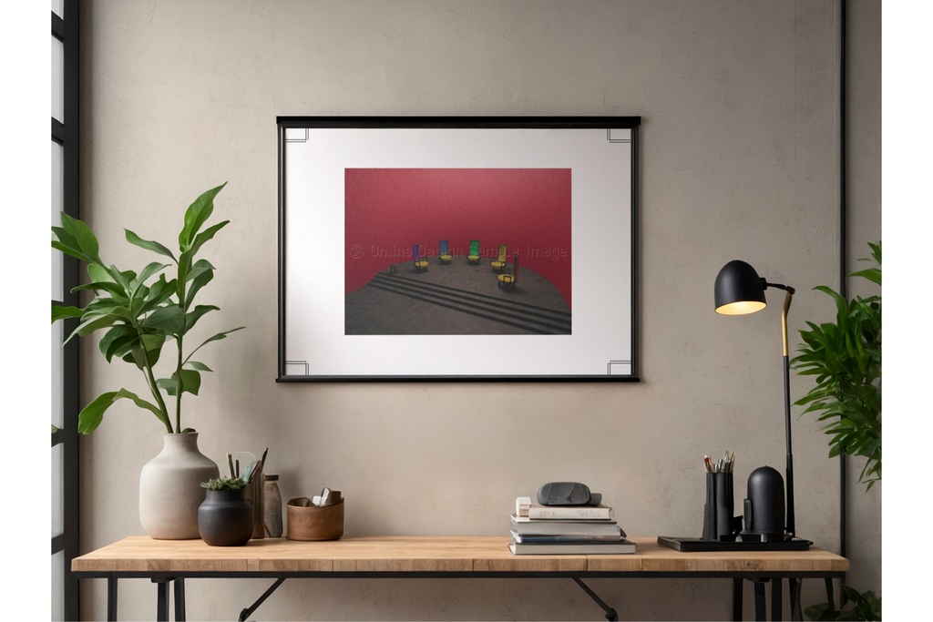 Contractors | 不気味な空間アートプリント print ver