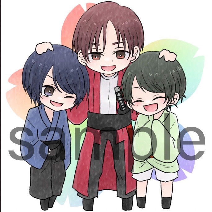 鈍色に滲む虹−彩艶− アクリルキーホルダー(受注生産)