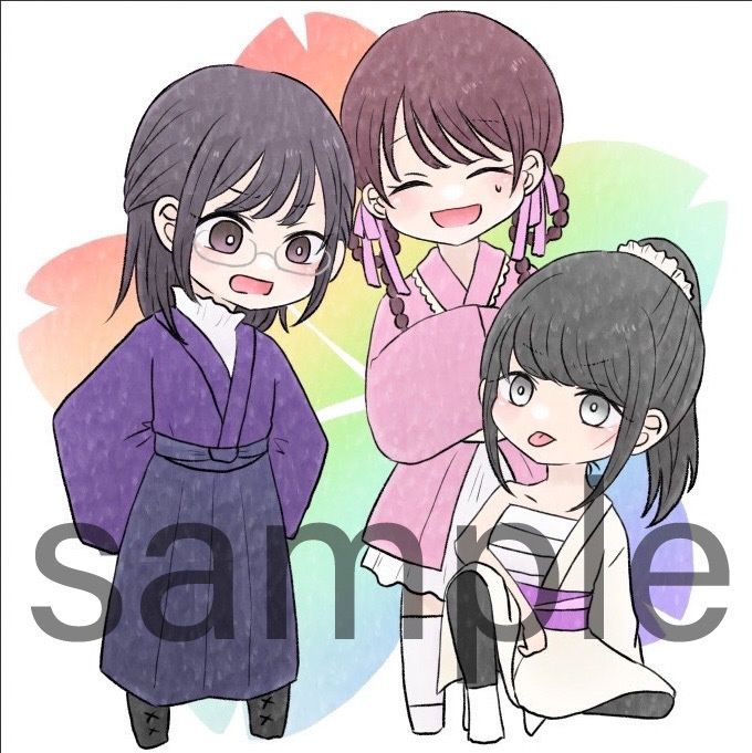 鈍色に滲む虹−彩艶− アクリルキーホルダー(受注生産)