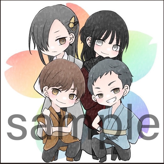 鈍色に滲む虹−彩艶− アクリルキーホルダー(受注生産)