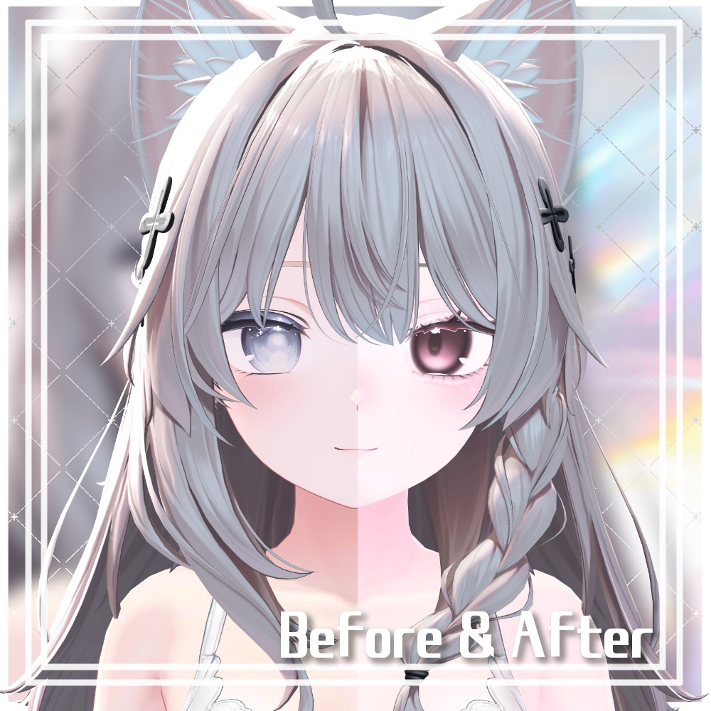 [Shinano/しなの対応]✧MilkyAir MakeUp EyeTexture Blendshape Material✧ #Aspartame_VRC 缩略图 2